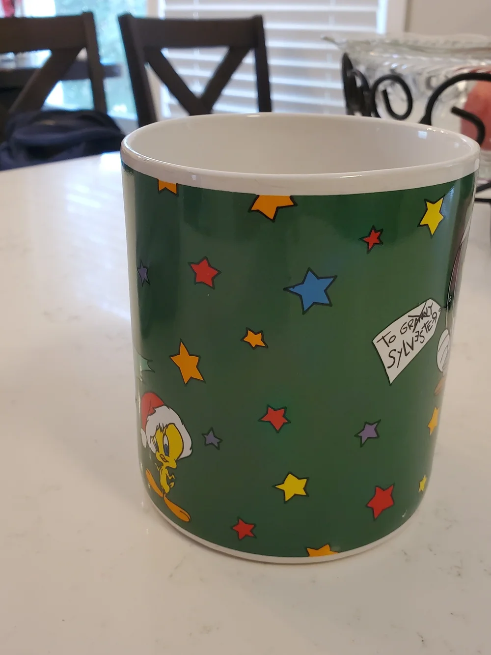 XL Vintage Sakura 30 oz Ceramic Sylvester & Tweety Mug Warner Bros. Coffee Cup
